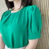 fernandaramosstore com br blusa feminina manga princesa com pregas verde 2