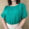 fernandaramosstore com br blusa feminina manga princesa elastico nas mangas verde 2