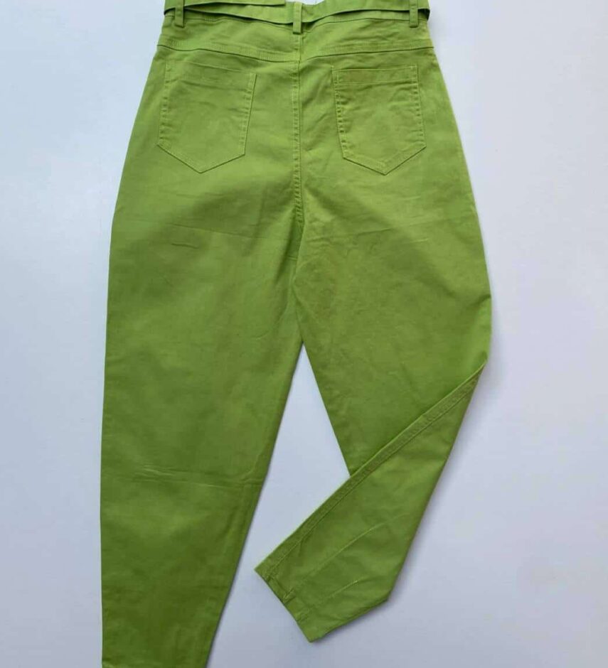 Calça Feminina com Bolsos e Cinto Verde - Fernanda Ramos Store