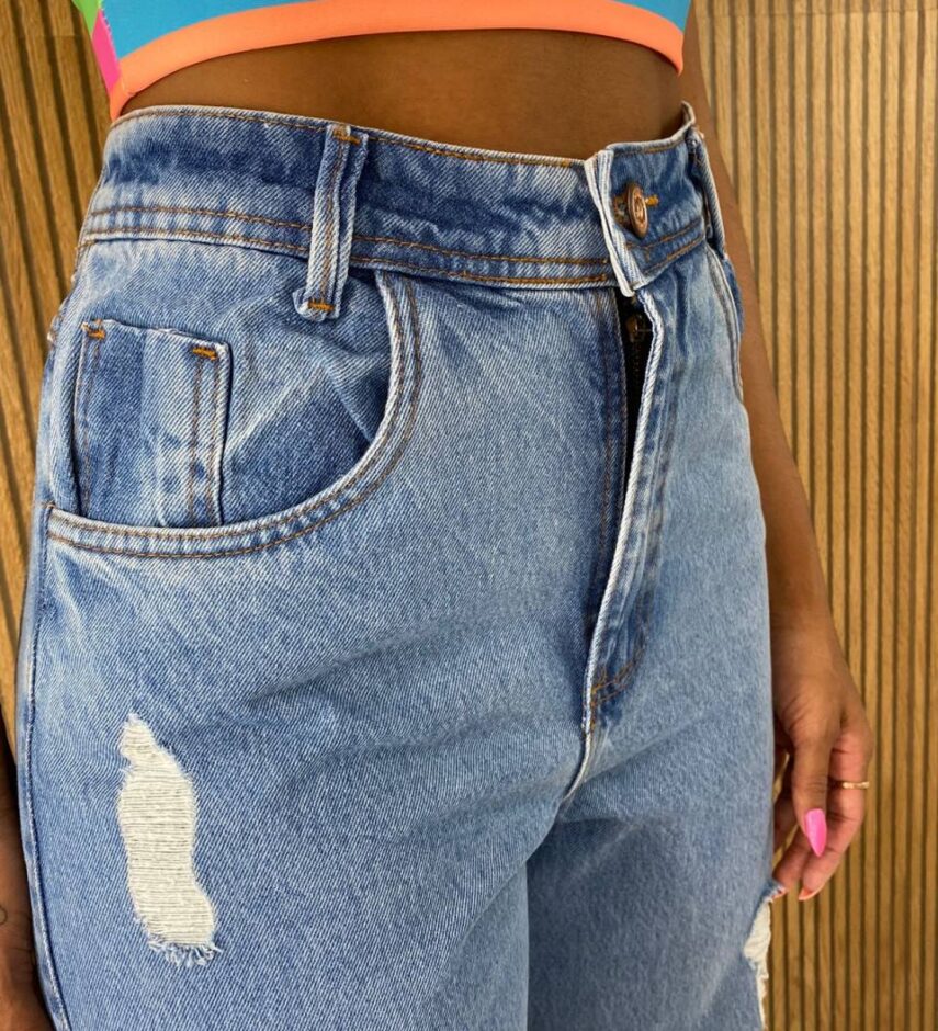 Calça Jeans Feminina Wide Leg 1067 - Fernanda Ramos Store