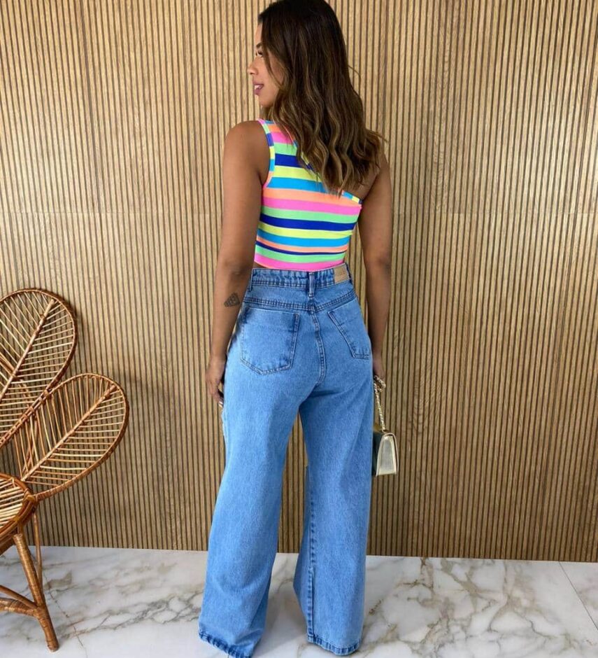 Calça Jeans Feminina Wide Leg 1067 - Fernanda Ramos Store