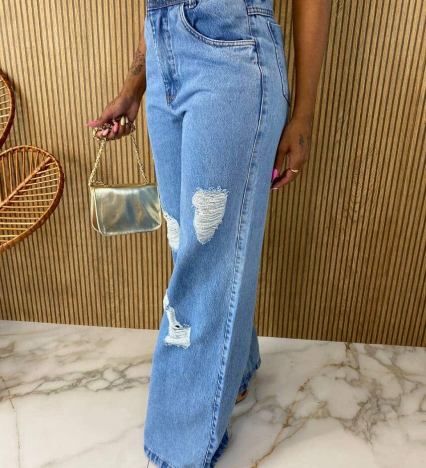 Calça Jeans Feminina Wide Leg 1067 - Fernanda Ramos Store