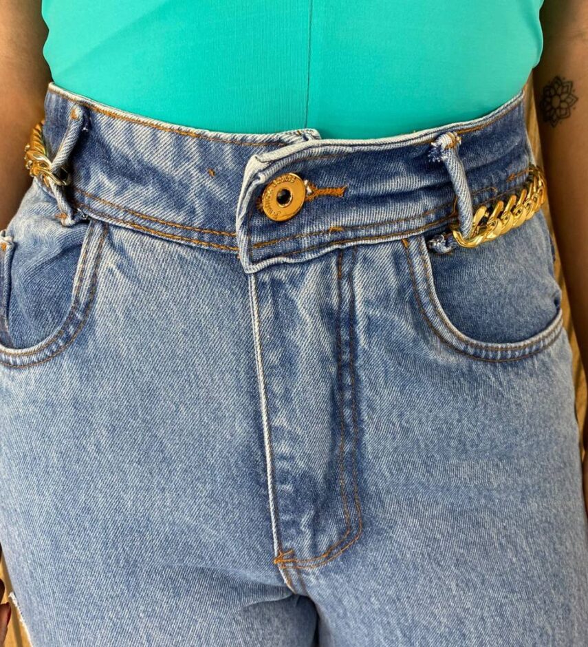 Calça Jeans Feminina Zoe com Fenda 1134 - Fernanda Ramos Store