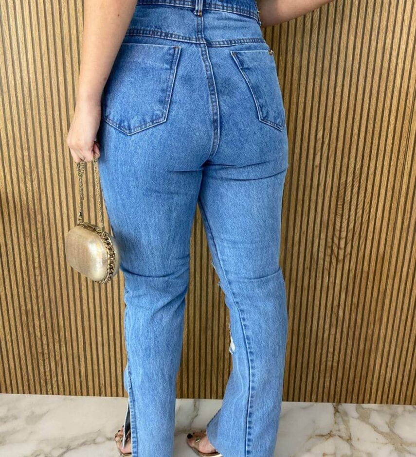 Calça Jeans Feminina Zoe com Fenda 1134 - Fernanda Ramos Store