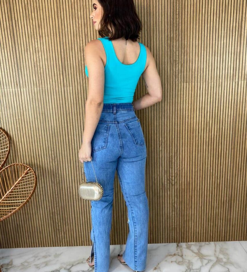 Calça Jeans Feminina Zoe com Fenda 1134 - Fernanda Ramos Store