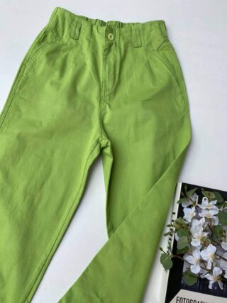 Calça Le Feminina Sarja com Bolsos Verde - Fernanda Ramos Store