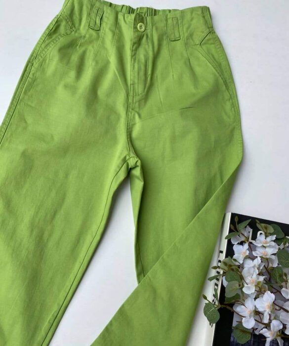 Calça Le Feminina Sarja com Bolsos Verde - Fernanda Ramos Store