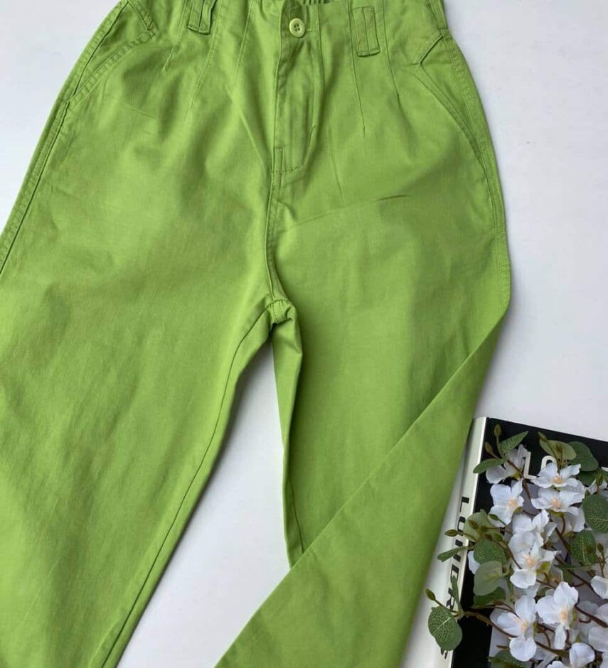 Calça Le Feminina Sarja com Bolsos Verde - Fernanda Ramos Store
