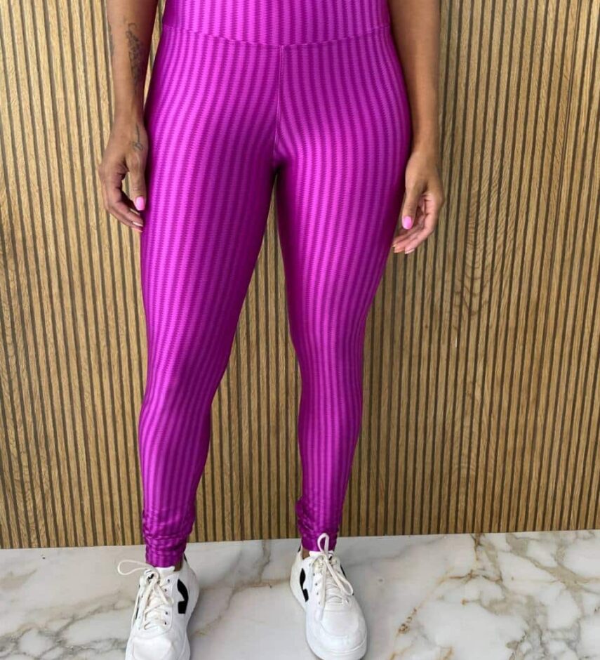 Calça Legging Poliamida Cintura Alta Fúcsia - Fernanda Ramos Store