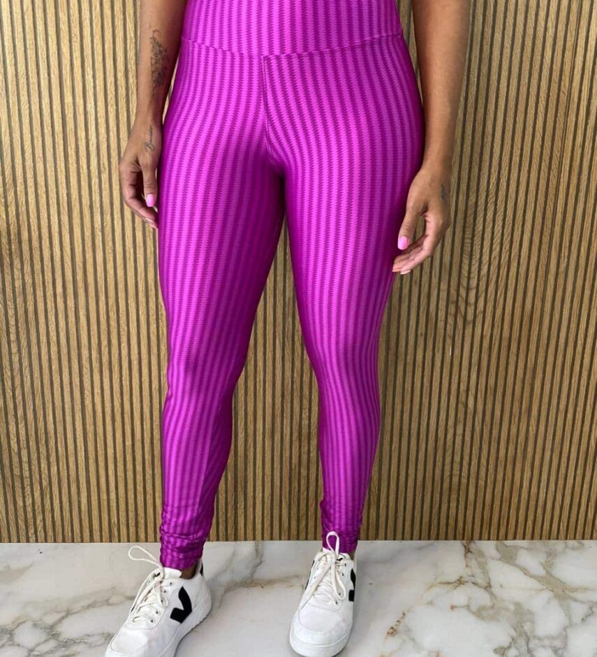 Calça Legging Poliamida Cintura Alta Fúcsia - Fernanda Ramos Store