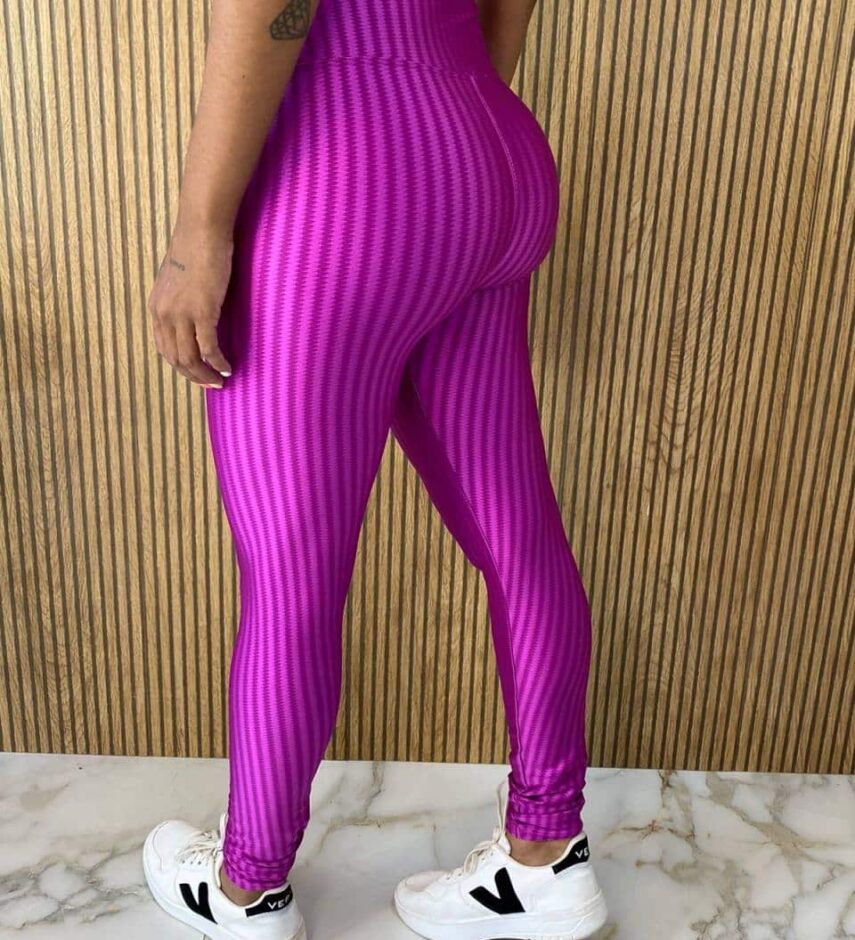 Calça Legging Poliamida Cintura Alta Fúcsia - Fernanda Ramos Store