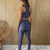 Calça Legging Poliamida Cintura Alta Cinza - Fernanda Ramos Store