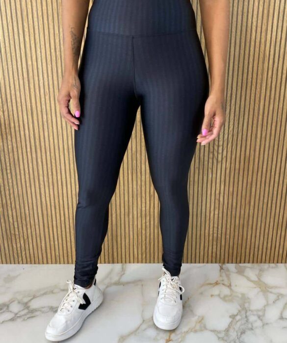 Calça Legging Poliamida Cintura Alta Preto - Fernanda Ramos Store