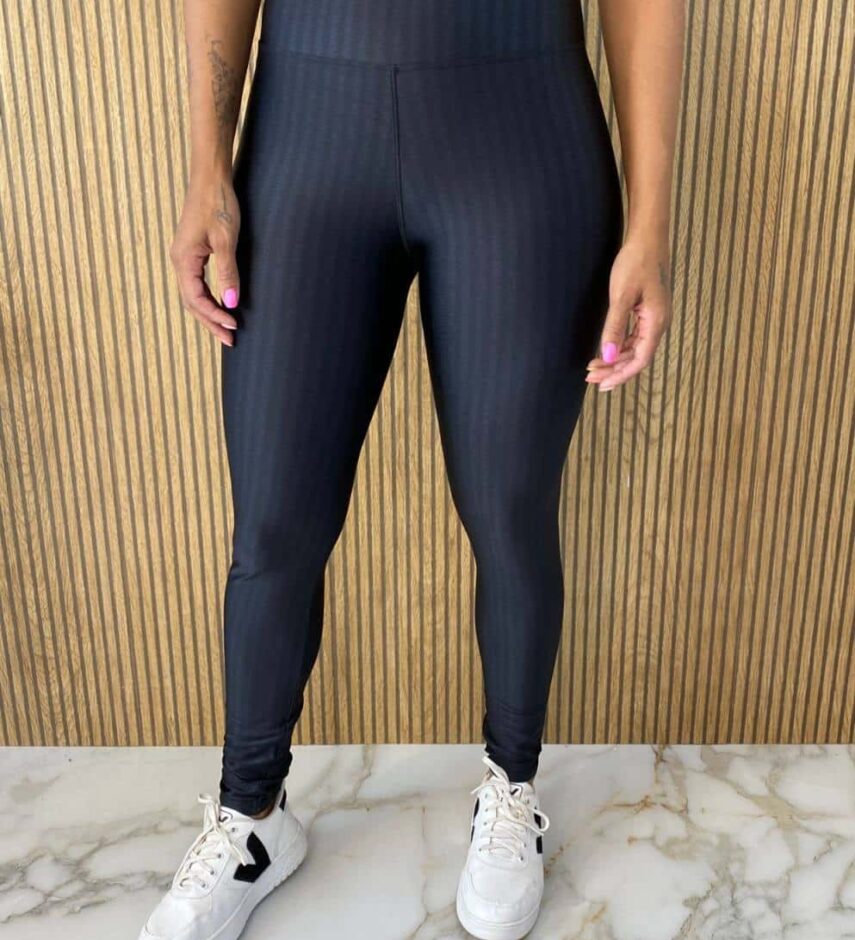 Calça Legging Poliamida Cintura Alta Preto - Fernanda Ramos Store