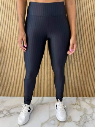 Calça Legging Poliamida Cintura Alta Preto - Fernanda Ramos Store