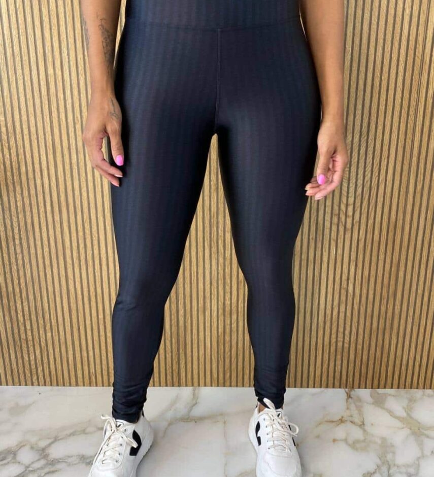Calça Legging Poliamida Cintura Alta Preto - Fernanda Ramos Store