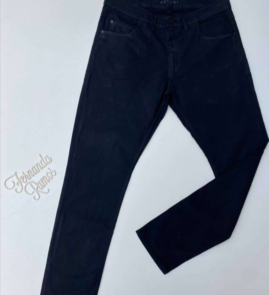 Calça Masculina Casual Slim Preta 0005 - Fernanda Ramos Store
