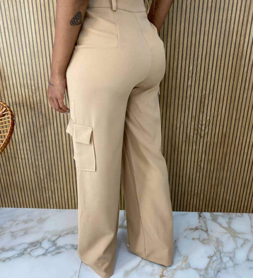 fernandaramosstore com br calca social feminina cintura alta cargo nude 3