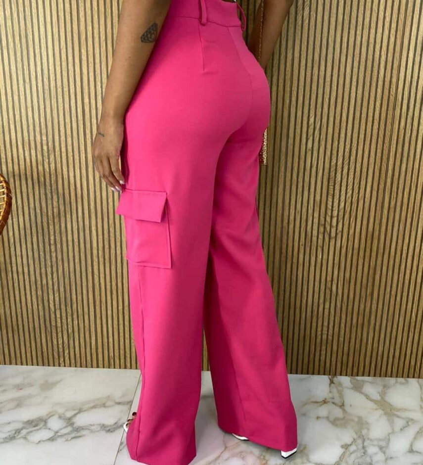 fernandaramosstore com br calca social feminina cintura alta cargo pink 3