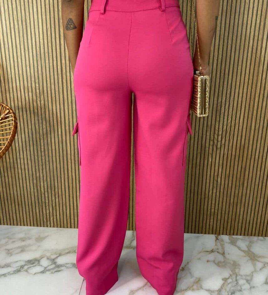 fernandaramosstore com br calca social feminina cintura alta cargo pink 4