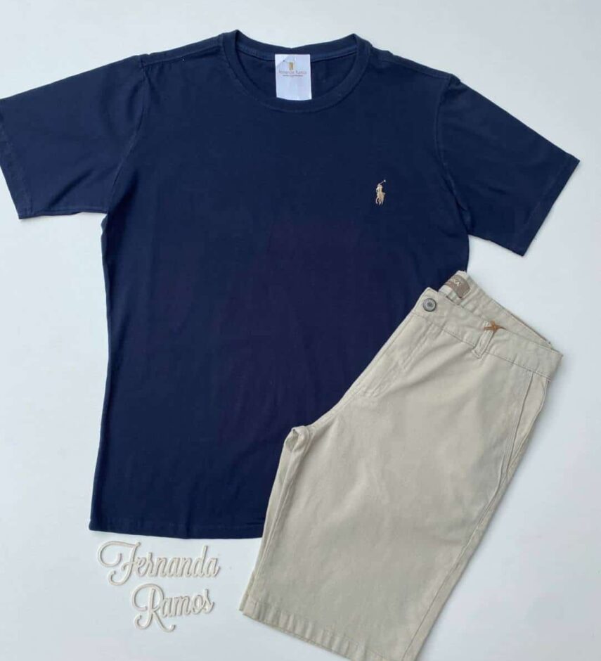 Camiseta Masculina Azul Marinho Fernanda Ramos Store