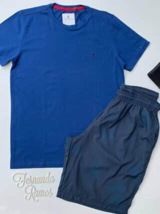 Camiseta Masculina Basic Azul 9000 Fernanda Ramos Store