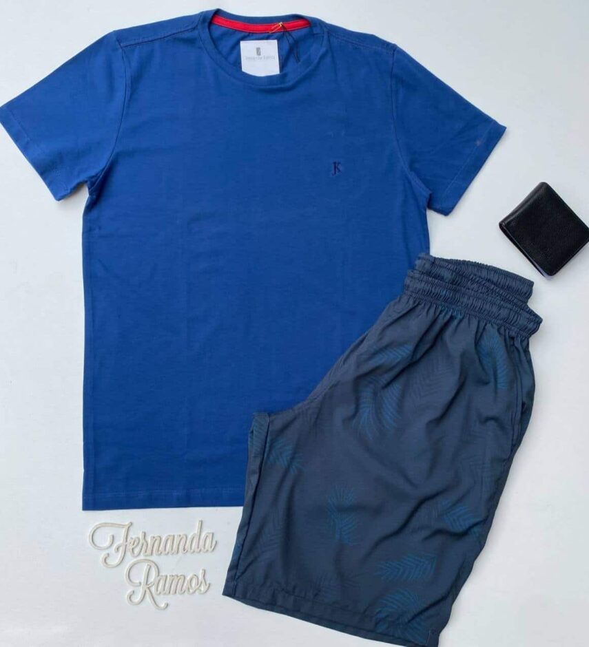 Camiseta Masculina Basic Azul 9000 Fernanda Ramos Store