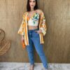 Conjunto Kimono com Cropped sem Bojo Estampado - Fernanda Ramos Store