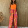 Cropped feminino com bojo nula manca laranja neon Fernanda ramos store