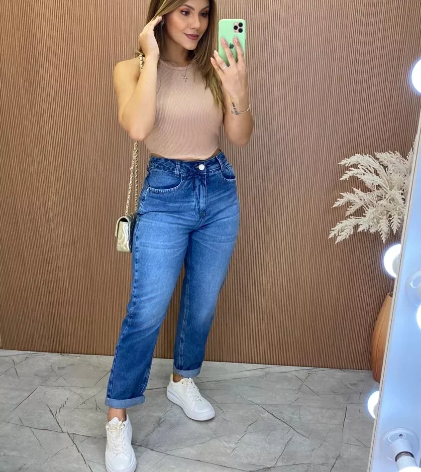 Cropped Feminino Canelado com Bojo Nadador Bege - Fernanda Ramos Store