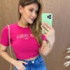 Cropped Feminino Canelado Ribana Pink - Fernanda Ramos Store