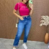 Cropped Feminino Canelado Ribana Pink - Fernanda Ramos Store