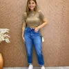 Cropped Feminino Canelado Ribana Terra - Fernanda Ramos Store