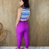 Cropped Feminino com Bojo Isa Listrado - Fernanda Ramos Store