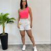 Cropped Feminino com Bojo Mula Manca Rosa Neon - Fernanda Ramos Store