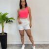 Cropped Feminino com Bojo Mula Manca Rosa Neon - Fernanda Ramos Store