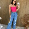 Cropped Feminino com Bojo Tomara que Caia Pink - Fernanda Ramos Store