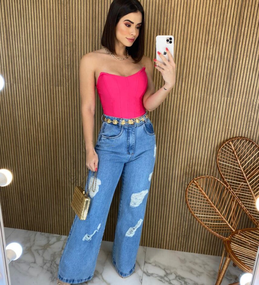 Cropped Feminino com Bojo Tomara que Caia Pink - Fernanda Ramos Store