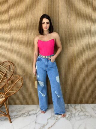 Cropped Feminino com Bojo Tomara que Caia Pink - Fernanda Ramos Store