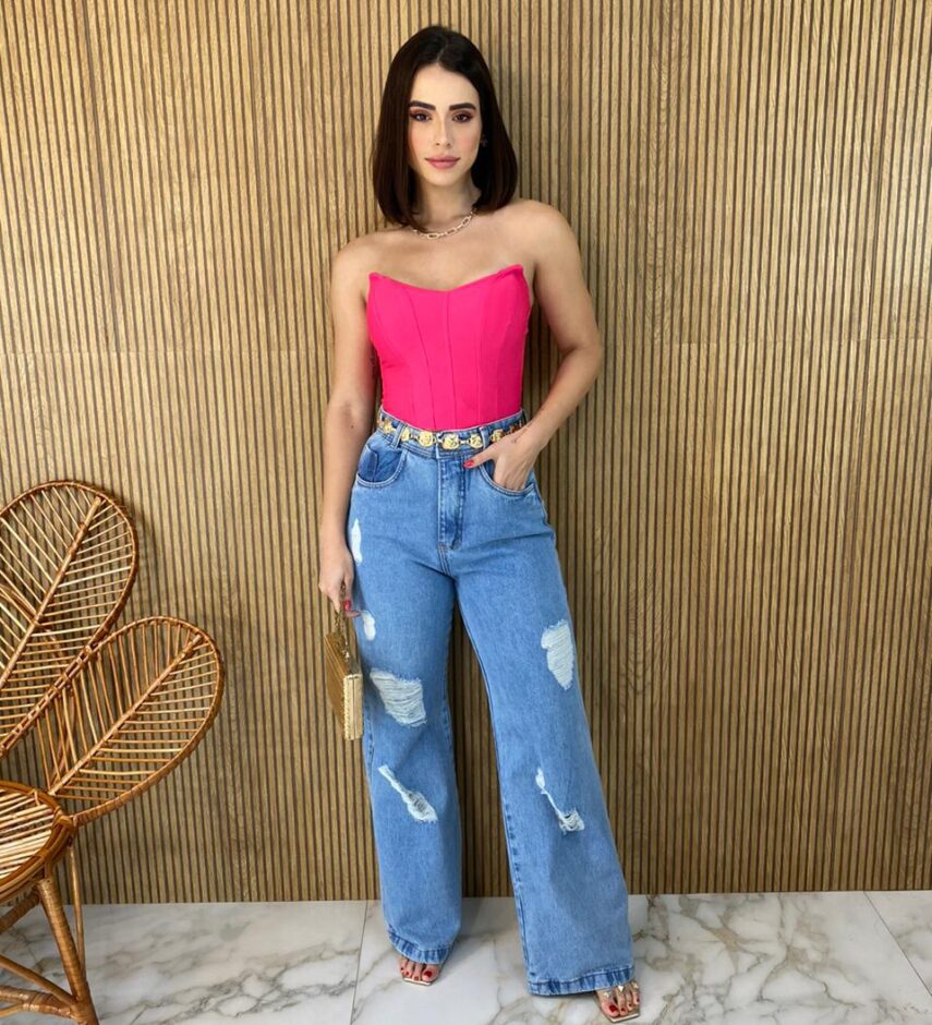 Cropped Feminino com Bojo Tomara que Caia Pink - Fernanda Ramos Store