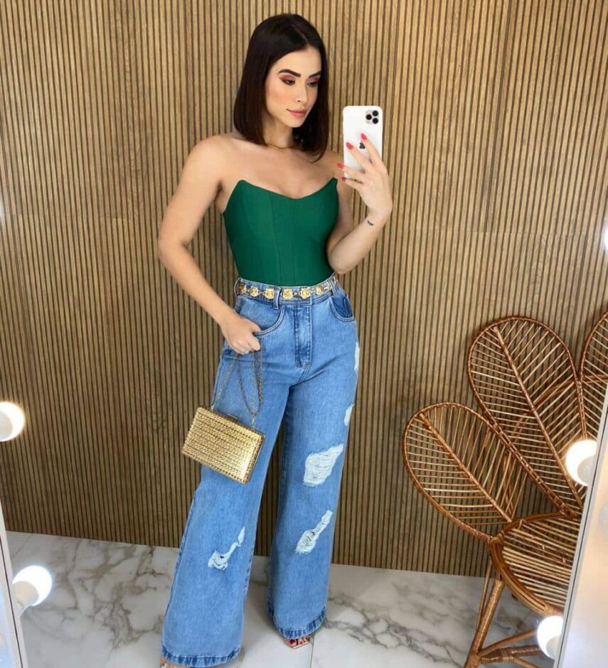 Cropped Feminino com Bojo Tomara que Caia Verde - Fernanda Ramos Store