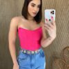 Cropped Feminino com Bojo Tomara que Caia Pink - Fernanda Ramos Store