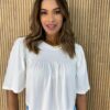 Cropped Feminino Julia Manga Princesa Off White Fernanda Ramos Store