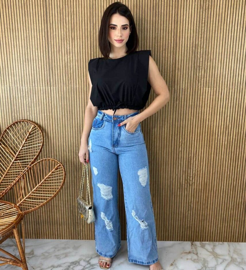 Cropped Feminino sem Bojo Carol Preto Fernanda Ramos Store