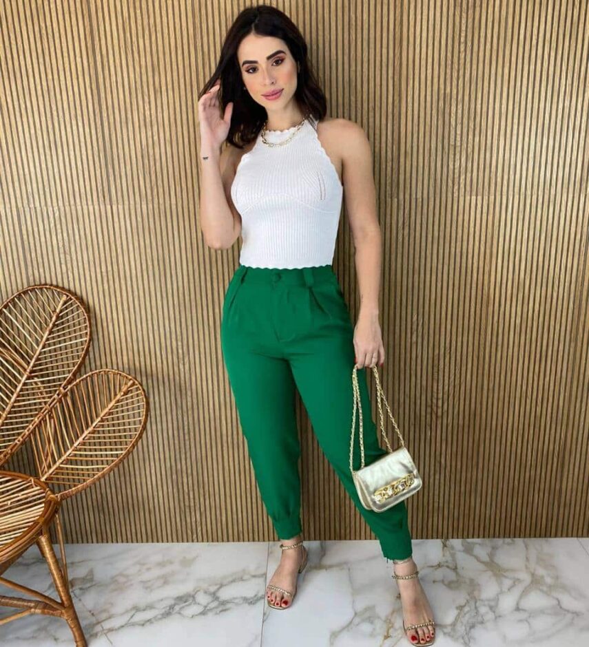 Cropped Feminino sem Bojo Tricot Detalhe Nuvem Branco - Fernanda Ramos Store
