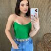 Cropped Feminino Tomara que Caia com Bojo Verde - Fernanda Ramos Store