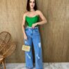 Cropped Feminino Tomara que Caia com Bojo Verde - Fernanda Ramos Store