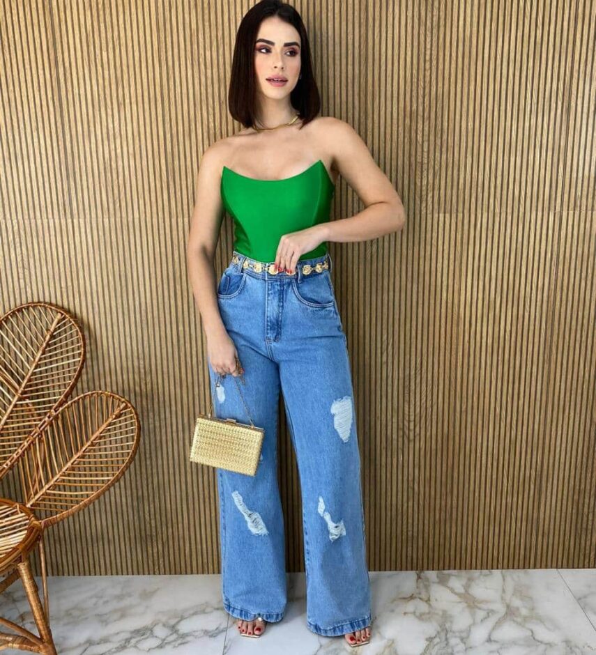 Cropped Feminino Tomara que Caia com Bojo Verde - Fernanda Ramos Store