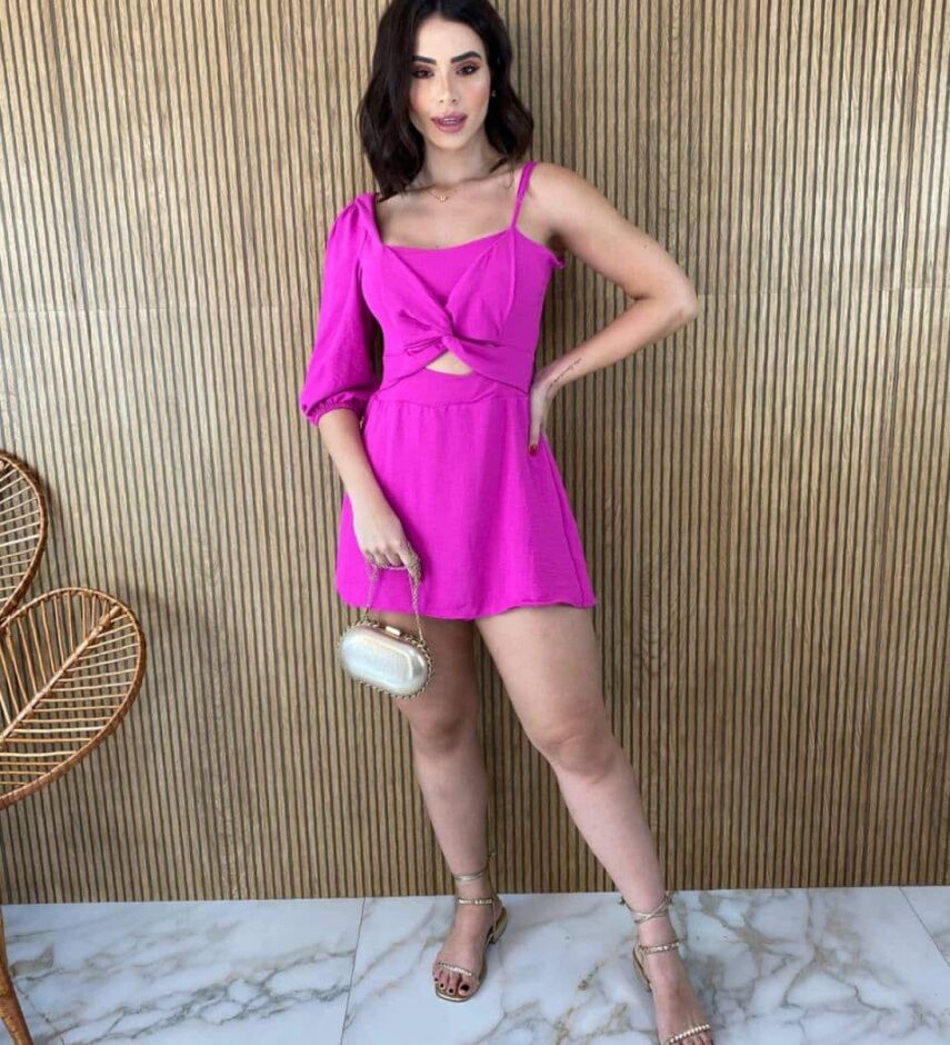 fernandaramosstore com br macaquinho feminino com bojo e amarracao fucsia 1