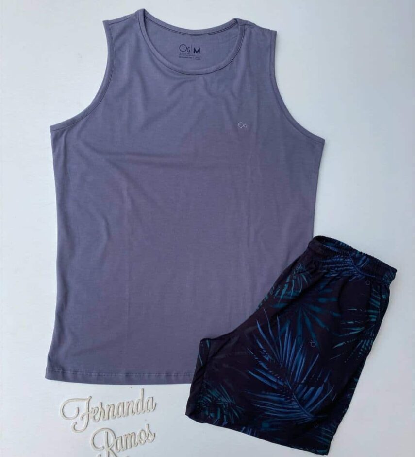 Regata Masculina Ogochi Essencial Cinza 0033 - Fernanda Ramos Store